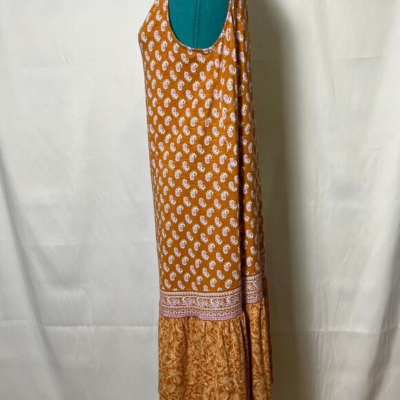 J. Jill Women's Flounced Hem Paisley Print Maxi Dress size MP - Picture 2 of 6